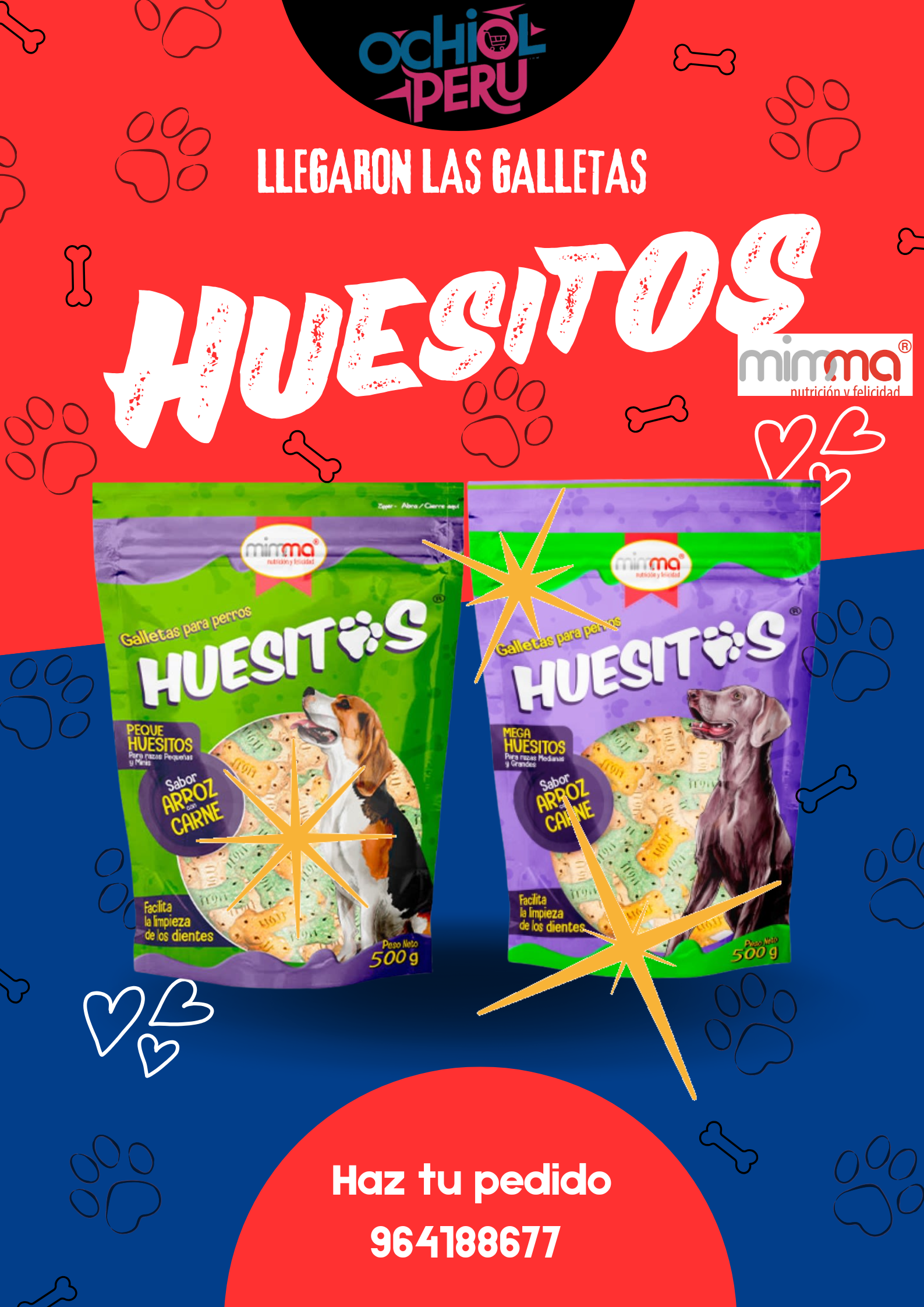 MIMMA GALLETAS HUESITOS 500 Gr.